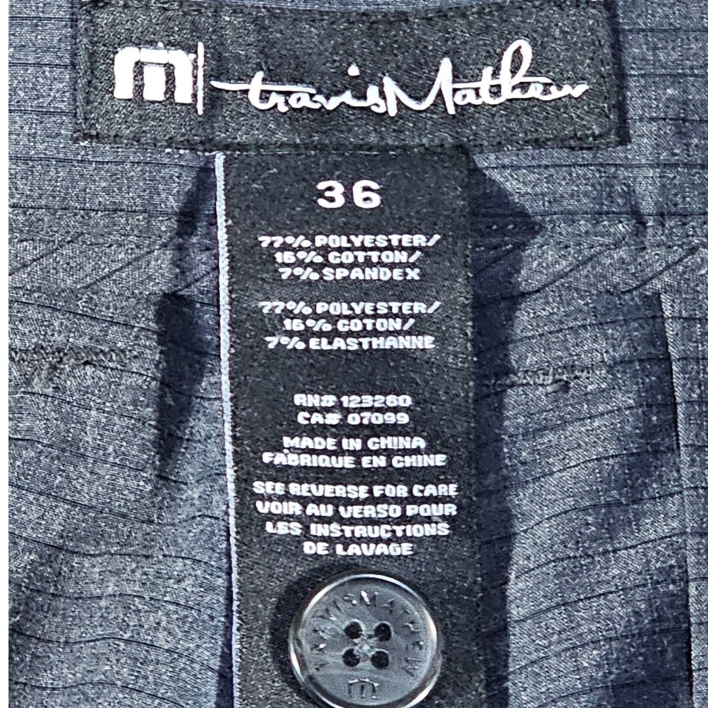 Lot 2 Pairs TravisMathew Performance Stretch Golf Shorts Mens 36 Black, Blue - Picture 4 of 16